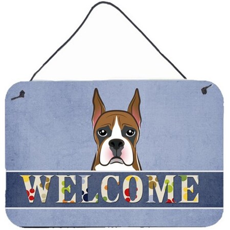 Carolines Treasures Boxer Welcome Wall and Door Hanging Prints BB1409DS812